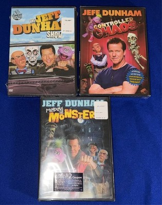 LOT-(3) SEALED Jeff Dunham (Puppets) DVD Minding Monsters/Controlled Chaos/sHOW