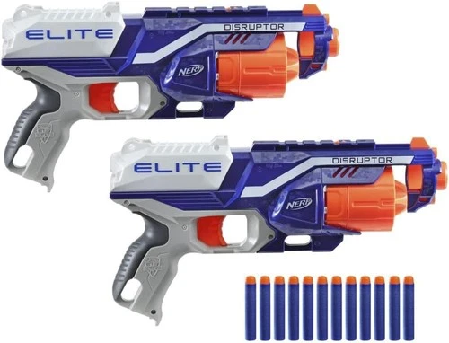 Nerf Elite Disruptor 2er-Pack 2 Disruptor Blaster, 12 Nerf Elite Darts 6Darts
