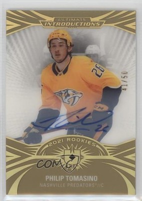 2021 Ultimate Collection Gold 41/50 Philip Tomasino #UI-13 Rookie Auto RC 0nr3