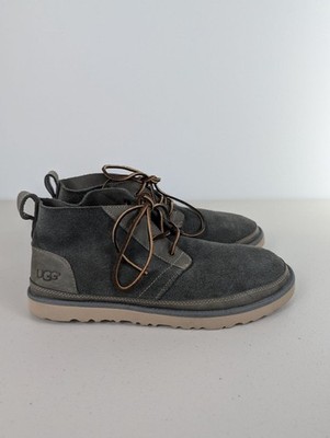 UGG Neumel unlined leather chukka boots in charcoal men