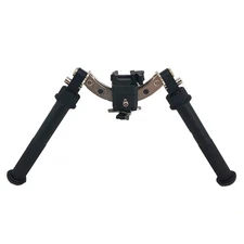 Adjustable 6-9" Rifle Bipod Lightweight Swivel Long Range Picatinny Rail Hunting