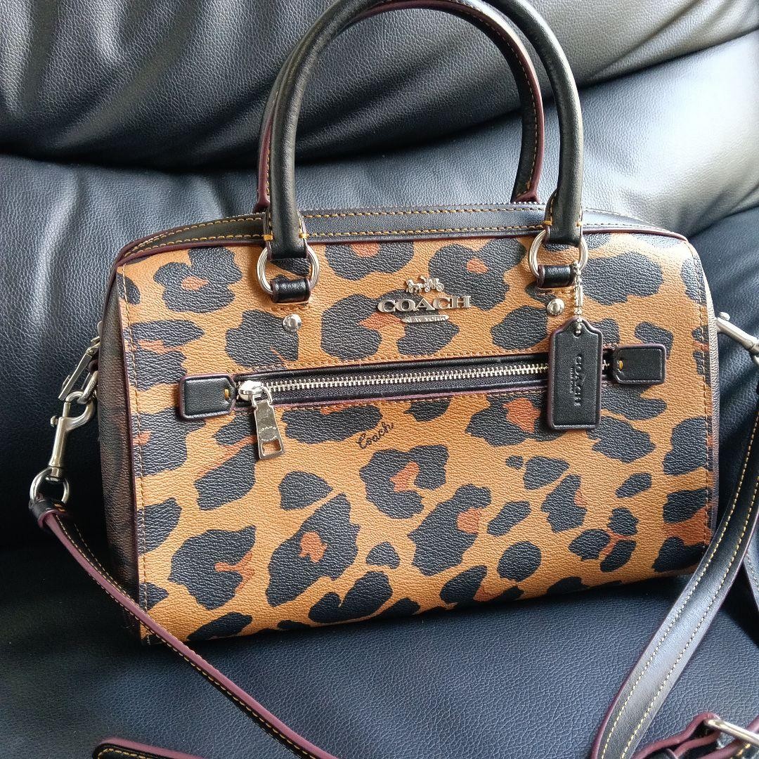 Excellent condition COACH Leopard pattern 2 way s… - image 1