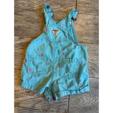 OshKosh B'gosh Shortalls 18 Months 18M Pineapple Embroidered overalls bibs girls