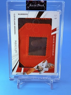 2021 Immaculate ~ BAKER MAYFIELD ~ Numbers PATCH #'d 1/5 💥 FIRST on PRINT 🔥