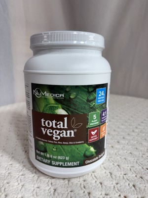 NuMedica Total Vegan Protein Powder 1 lb 6 oz Chocolate Delight