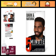 Ammonia-Free Permanent Hair Dye for Men - Jet Black, 5 Min Gray Coverage, 6 Week