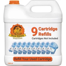 Braun Clean & Renew 9 cartridges refills from 1 bottle of Shaver Shebang Ultra