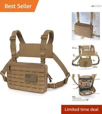 Tactical Chest Rig Bag Nylon Laser Cut Pouch Utility Molle Carrying Pack