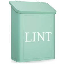 Modern Farmhouse Metal Lint Bin for Laundry Room, Mint, 10L 0.12 per gallon