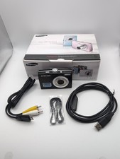 Samsung L100 8.2MP Black Compact Digital Camera + Battery | Charger Cable