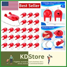 Compact 24 PCS Rubber Toilet Flappers for 2 Inch Valves - Easy Installation Red