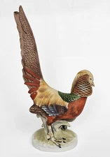 11" Vintage Lefton Golden Pheasant Figurine KW1060 B, 1970s, USA-Japan