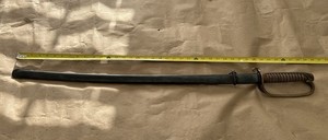 RUSSO JAPANESE WAR OFFICERS CAVALRY SWORD & SCABBARD ,BLOOD GROOVE