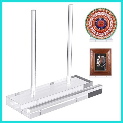 Heavy Acrylic Display Stand, Tabletop Art Display Clear Easel Stand for Books...