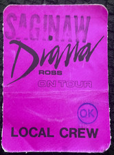 Diana Ross on Tour Saginaw Local Crew Backstage Pass
