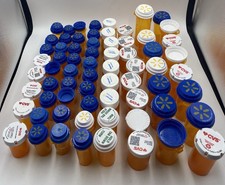 Empty Prescription Medicine Bottles Plastic Craft Storage 68 Various Sizes