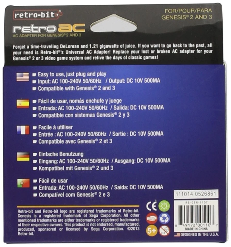 NEW SEGA GENESIS MODEL 2/3 POWER SUPPLY AC ADAPTER - Image 2 of 2