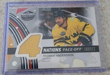 2025-26 SP Game Used 4Nations Face-Off Fabrics Rasmus Andersson #4N-RA Sweden