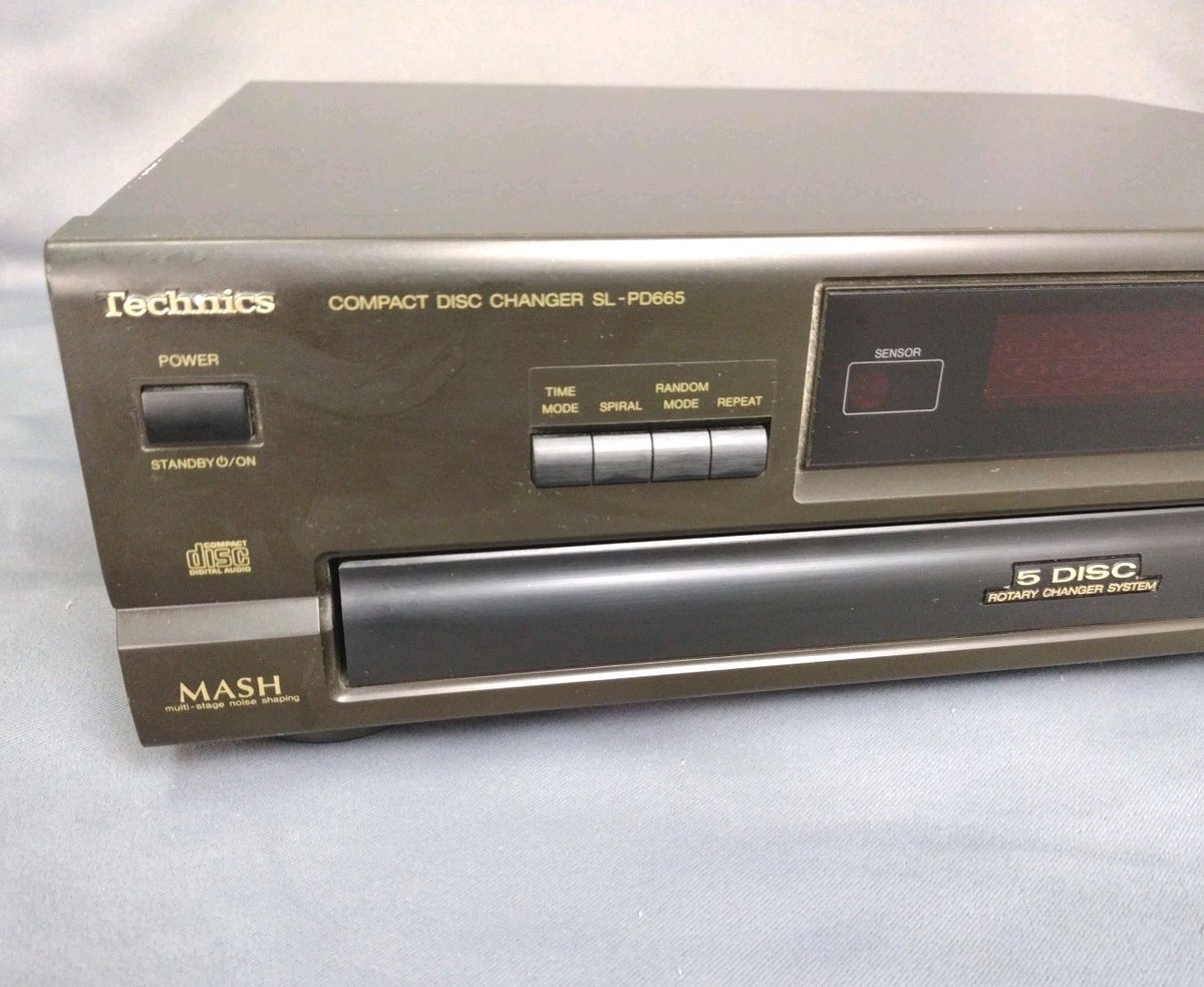 Technics Sl-pd665 Stereo 5 Disc CD Compact Player Changer W/mash
