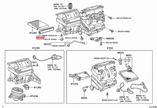 Genuine Hilux TGN10 KUN36 KUN35 KUN26 KUN25 AC A/C Pollen Cabin Air Filter Door - Picture 13 of 20