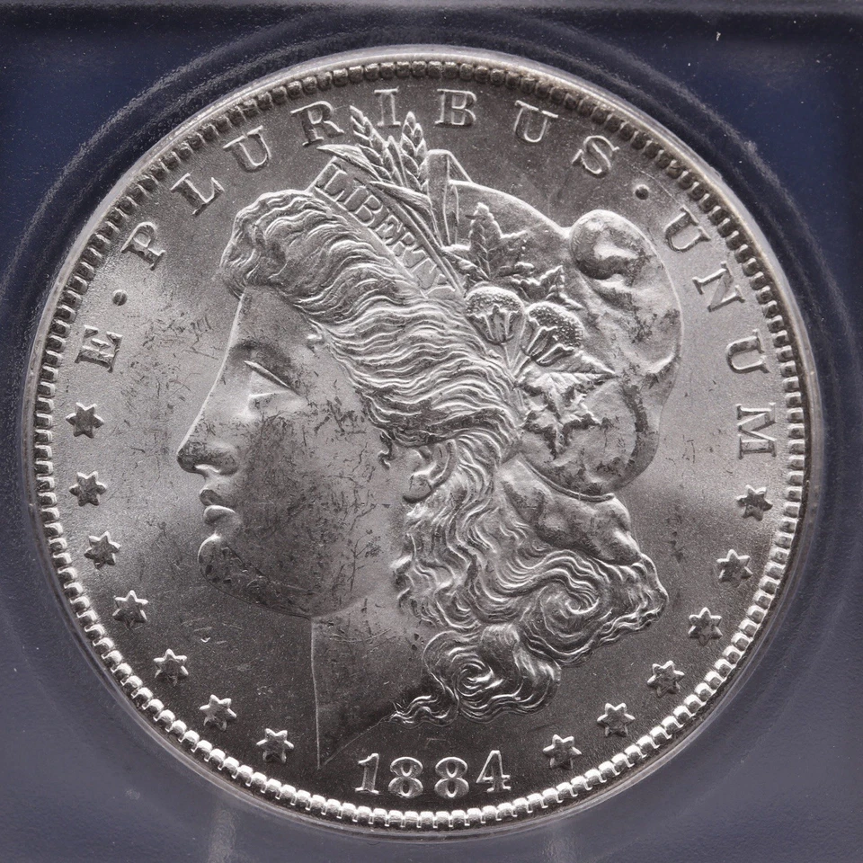 1884-CC Morgan Dollar ICG MS62+ Graded Silver Coin US Carson City - Image 3 of 4