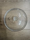 VTG 10” Pyrex Corning Ware Clear Glass Replacement Lid Ribbed Knob