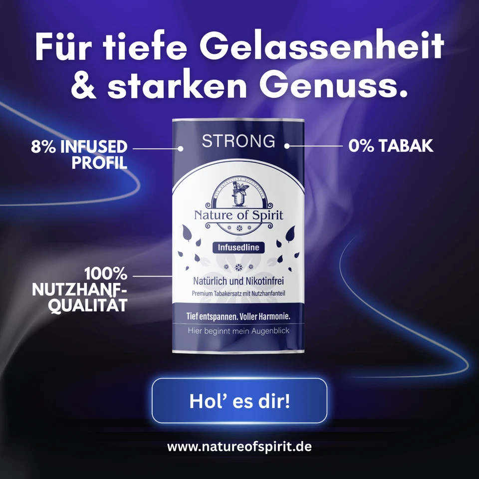 Nature of Spirit – Strong 8 % Hanf – 25 g – Natürlicher Hanf Tabakersatz - BIO - - Bild 4 von 4