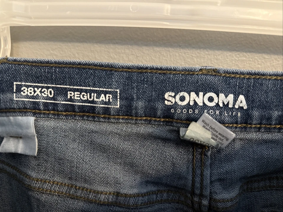 Jeans de mezclilla de ajuste relajado Sonoma Lifestyle Azul para hombre talla 38x30 Foto 3 de 3