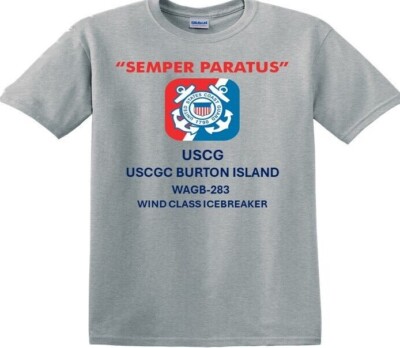 USCGC BURTON ISLAND  WAGB-283* WIND CLASS *SHIRTS.USCG OFFICIALLY LICENSED