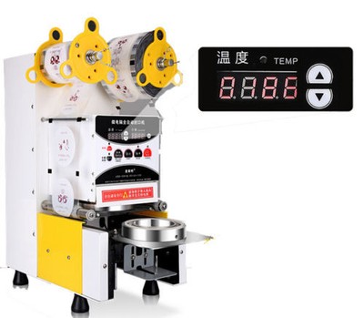 Full Automatic Bubble Tea Cup Sealing machine Fruit Juice Cup Sealer 220V New B