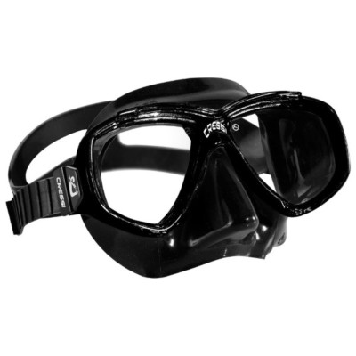 MASKE CRESSI TAUCHER PERLE SCHWARZ ANGELN APNOE SILIKON GLAS MASKE MEER MASCARA