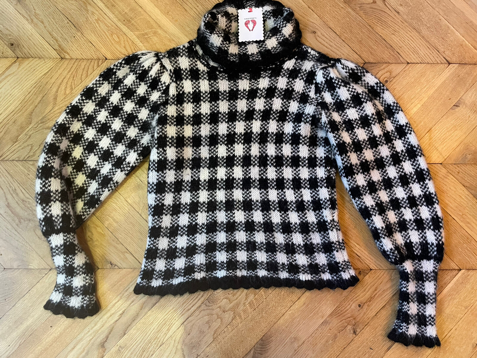 shrimps womens gingham jumper 8/10 image 3