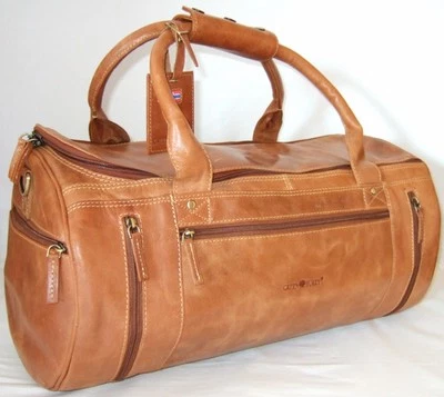 GreenBurry Reisetasche Sporttasche Büffel-Leder Wochenend-Tasche Weekender 550