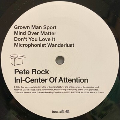 Pete Rock Ini / Center Of Attention – Hip Hop Album Classic Rap