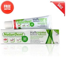Natural Strong Denture Adhesive holds Dentures Longer and Stronger No Zinc No P
