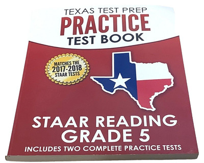 TEXAS Prep Practice Book Test STAAR Reading Grade 5 By Press Texas Paperback