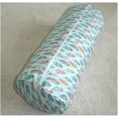 Duck Egg Bolster Cover Feather Angel Bird Feathers Cylinder Cushion 16"x6" 6x16 - Picture 4 of 4