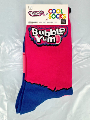Size M 6-8 Men 7-10 Women Unisex Odd Sox x Bubble Yum Crew Socks One Pair Cotton