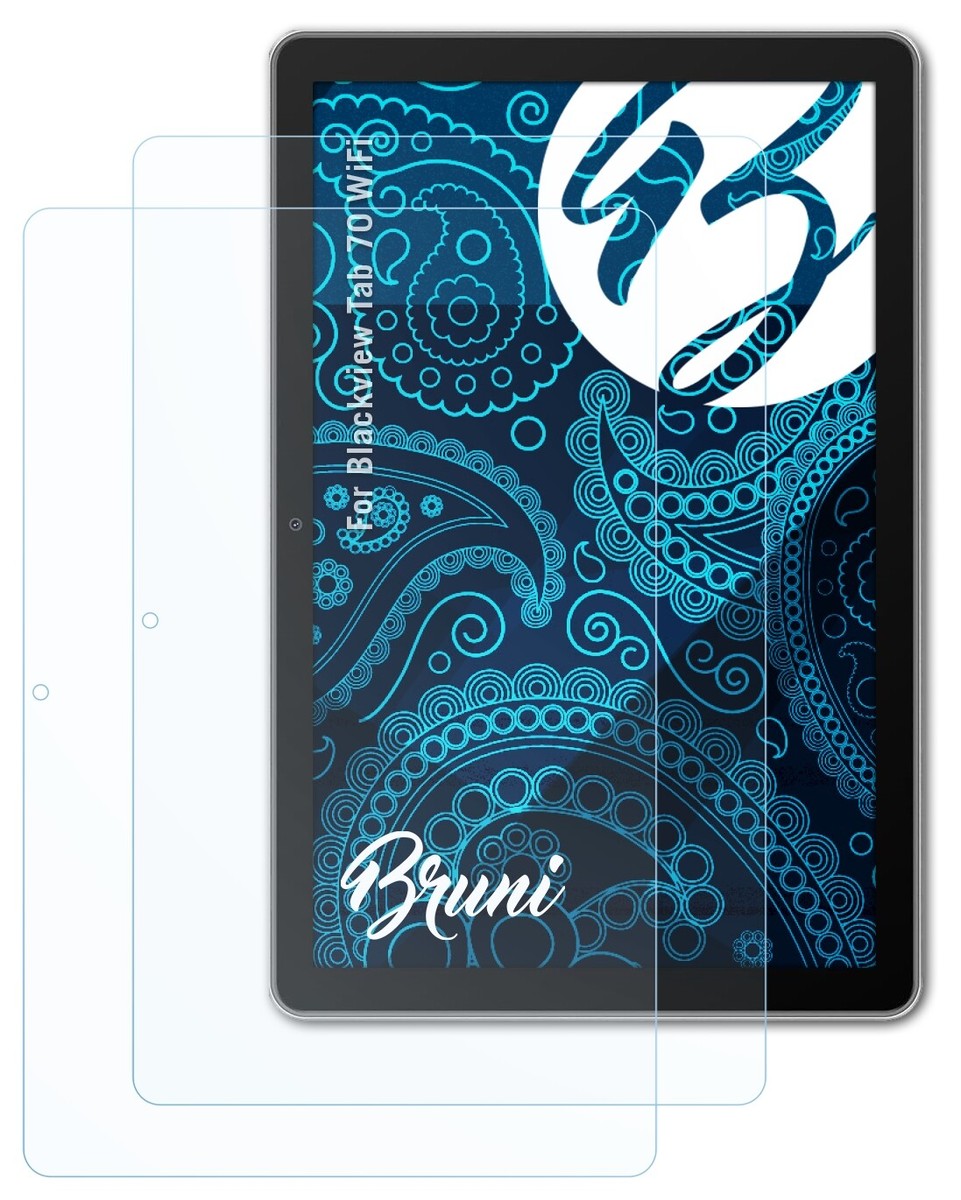 Bruni 2x Protecteurs D'écran Pour Blackview Tab 70 WiFi - Transparent - Anti-rayures - Made In Germany