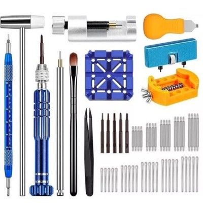   74pc Adjustment Watch Band Strap Bracelet Link Pin Remover Resizing Tool Kit  