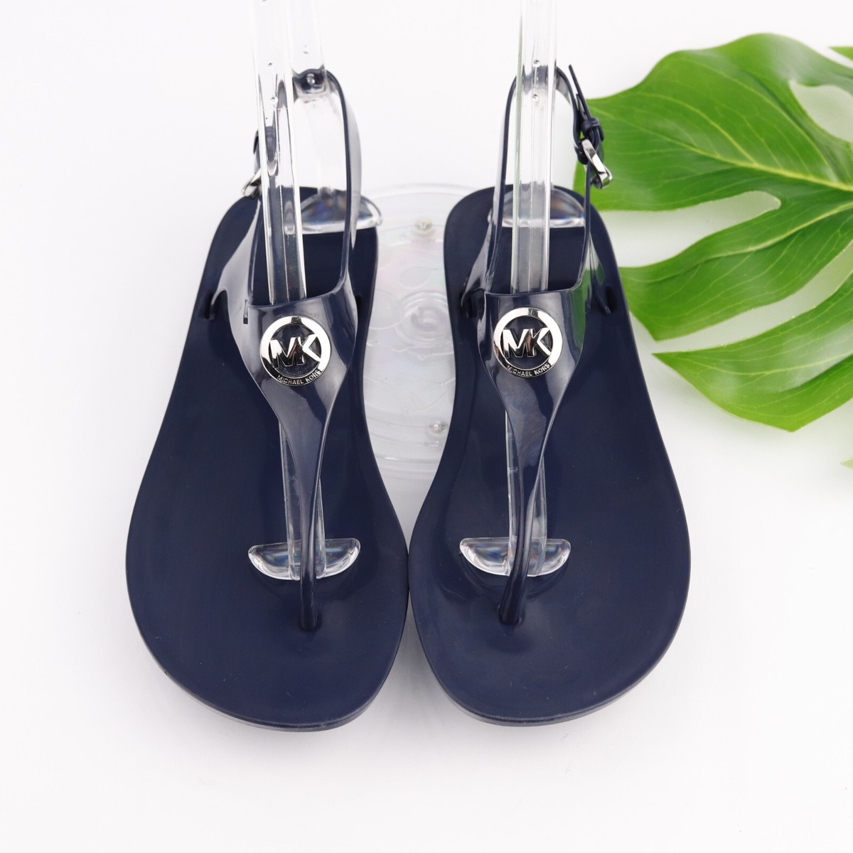 Mk Jelly Sandals Navy Michael Kors Sandals Michael Kors Womens