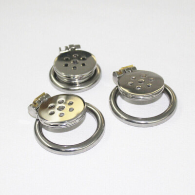 Lockable Flat Chastity Device Small Chastity Cage Metal Tube Stainless Steel