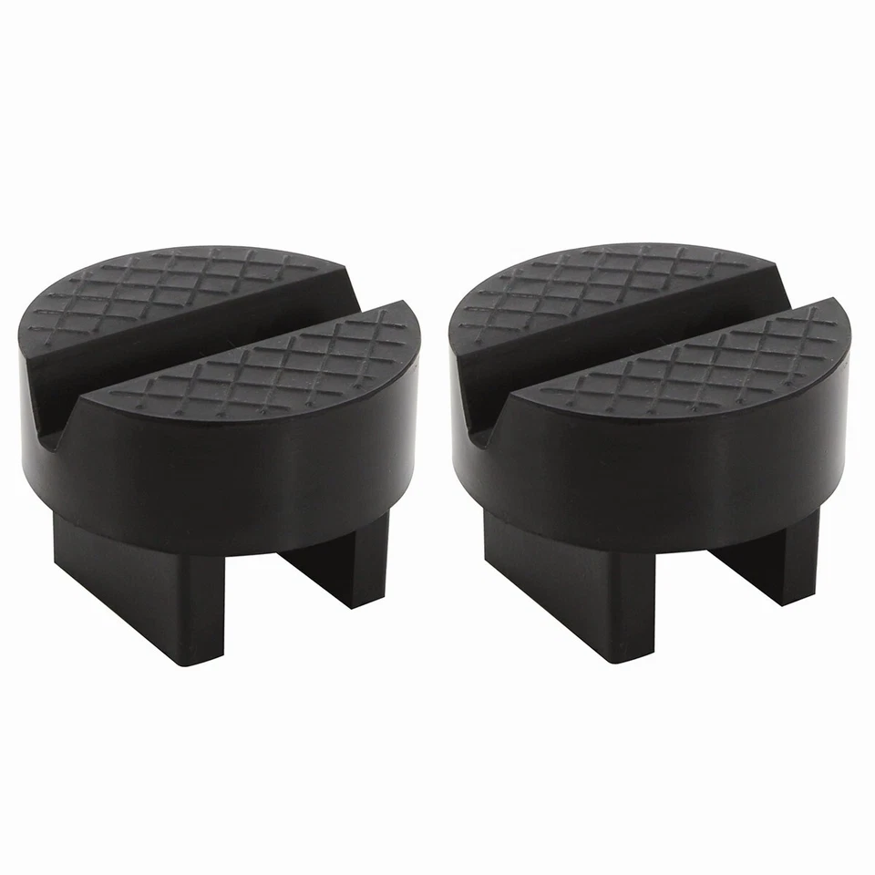 2X Slotted Frame Rail Pinch Weld Floor Rubber Racing Disk Stand Jack Pad Adapter - Image 2 of 4