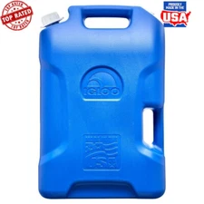 6-Gal Blue Water Container Jug Non-insulated Camping Water Storage Container