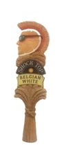 Shock Top Belgian White 2 Sided Draft Beer Tap Handle Tapper Mancave Bar Pub B-3