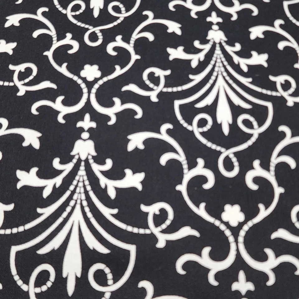 Tecido de algodão acolchoado Timeless Treasures Alice Damask preto e branco 22 x 18,5 - Imagem 4 de 4