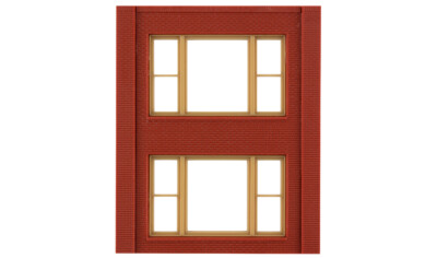 Design Preservation DPM HO Two-Story Wall Sections w/2 20th Century Window 30164