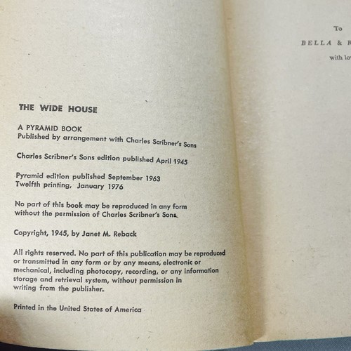 Taylor Caldwell The Wide House Paperback 1976 Pyramid Fiction Vintage Book - Picture 8 of 12