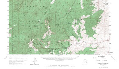Charleston Peak Quadrangle, Nevada 1957 Topo Map USGS 15 Minute Topographic