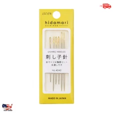 Sashiko Needles by Lecien Japan Silver Metal Sewing for Embroidery Projects